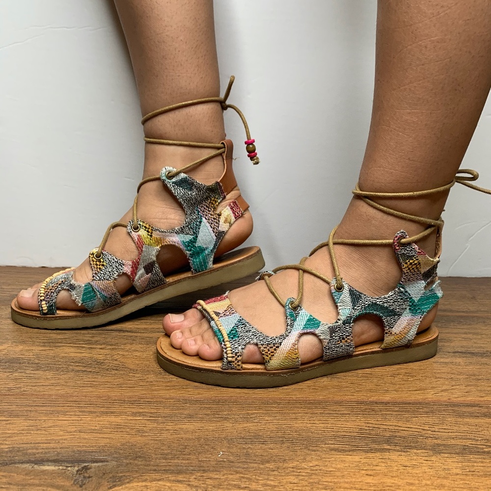 Coolway | Tribal Print Gladiator Sandal size 7